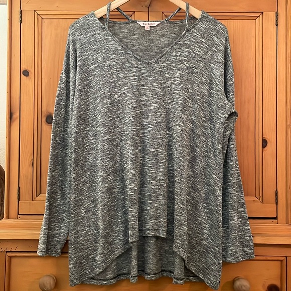 NWT Juicy Couture super soft rayon blend light sweater, size XL, hi/lo hem - Picture 1 of 13